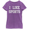 Girl's CHIN UP I Like Sports T-Shirt