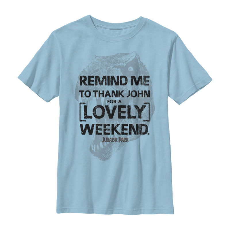 Boy's Jurassic Park Lovely Weekend T-Shirt
