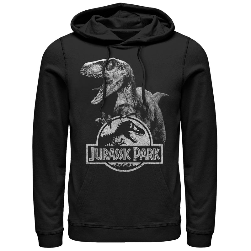 Men's Jurassic Park Raptor Logo Pull Over Hoodie