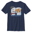 Boy's MTV Christmas Logo Snowman T-Shirt