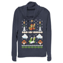Junior's Nintendo Ugly Christmas Super Mario Cowl Neck Sweatshirt