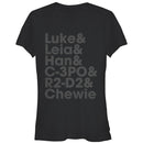 Junior's Star Wars Luke and Leia T-Shirt