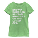 Girl's Lost Gods Christmas Season List T-Shirt