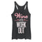 Women's CHIN UP Wine After Work Out Racerback Tank Top