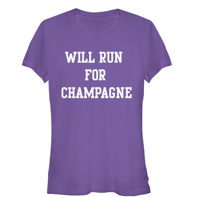 Junior's CHIN UP Will Run For Champagne T-Shirt