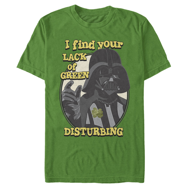 Men's Star Wars Vader Disturbing Lack of Green T-Shirt