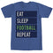 Men's CHIN UP Eat Sleep Football Repeat T-Shirt