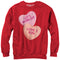 Women's CHIN UP Valentine Heart Candy Workout Sweatshirt