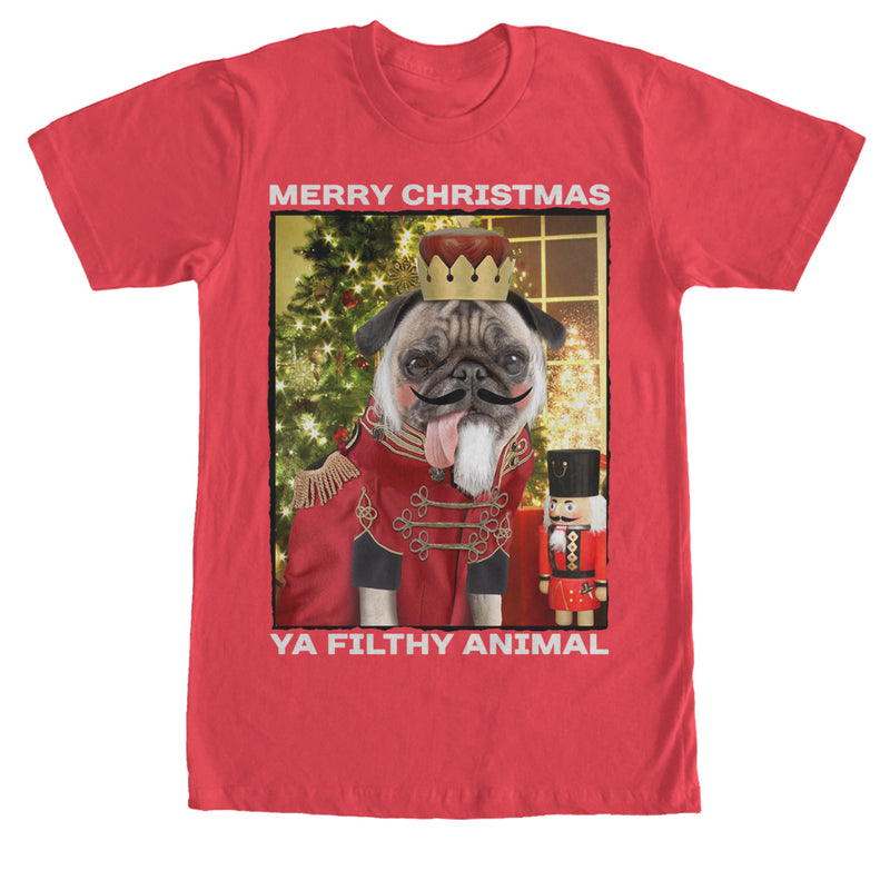 Men's Lost Gods Christmas Nutcracker Pug T-Shirt