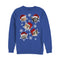 Men's Lost Gods Ugly Christmas Cat Snowflakes Sweatshirt