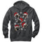 Men's Lost Gods Ugly Christmas Pug Snowflakes Pull Over Hoodie