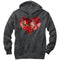 Men's Lost Gods Floral Print Heart Pull Over Hoodie