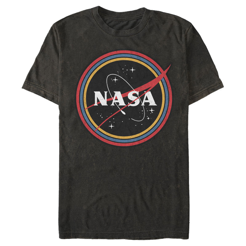 Men's NASA Galaxy In Rainbow Circles T-Shirt
