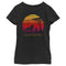 Girl's Lion King Vintage Sunset Logo T-Shirt
