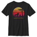 Boy's Lion King Vintage Sunset Logo T-Shirt