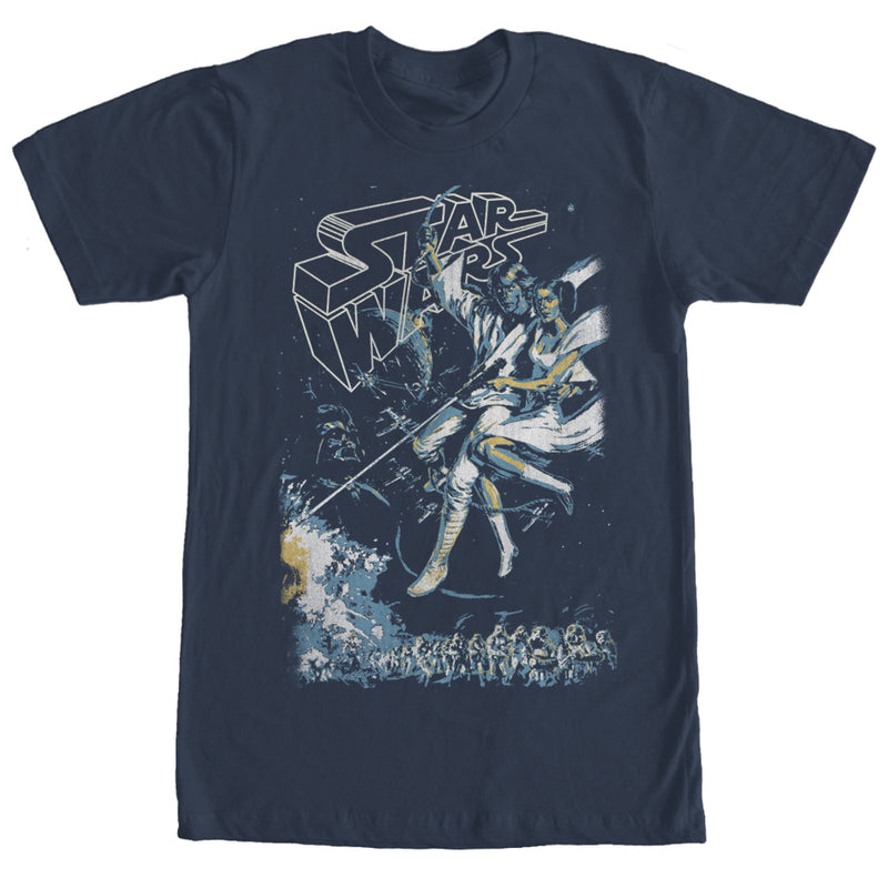 Men's Star Wars Luke Skywalker and Princess Leia T-Shirt