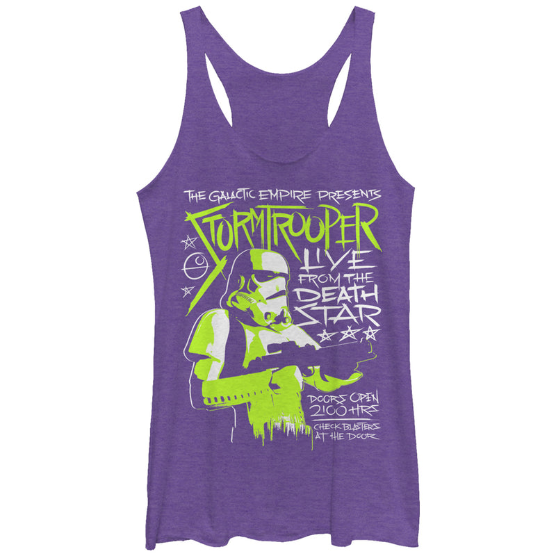 Women's Star Wars Live From The Death Star, Stormtrooper Live In Concert Racerback Tank Top