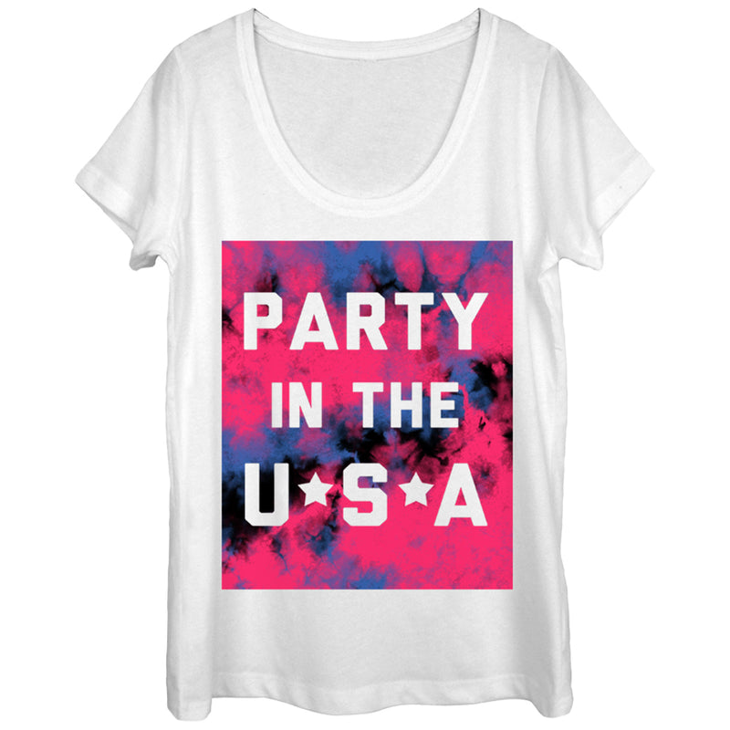 Women's Lost Gods Fourth of July  Party in the USA Scoop Neck
