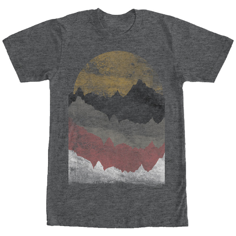 Lost Gods Men's Desert Landscape  T-Shirt  Charcoal Heather