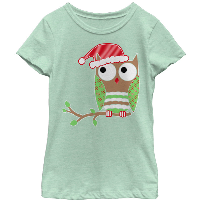 Girl's Lost Gods Christmas Owl T-Shirt