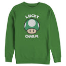 Men's Nintendo Super Mario St. Patrick's Day Extra Life Mushroom Lucky Charm Sweatshirt