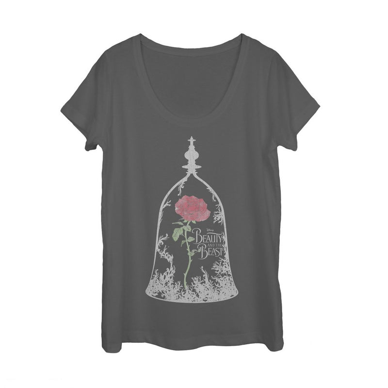 Women's Beauty and the Beast Frost Rose Scoop Neck