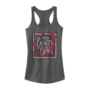 Junior's Beauty and the Beast Rose Logo Racerback Tank Top