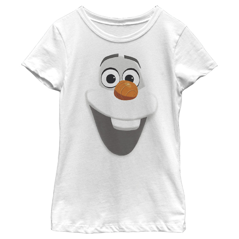 Girl's Frozen Olaf Face T-Shirt