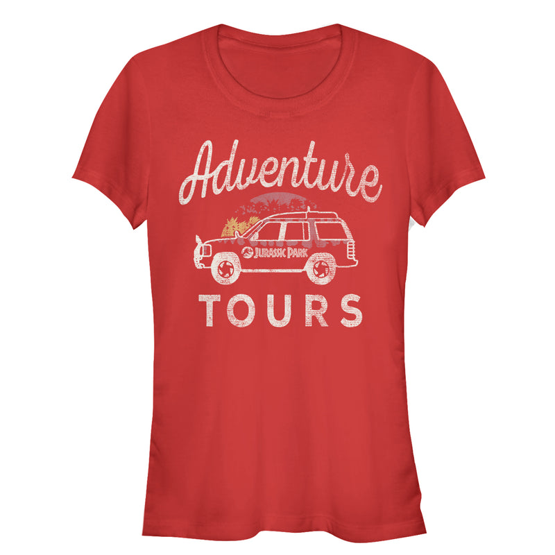 Junior's Jurassic Park Adventure Car Tours T-Shirt