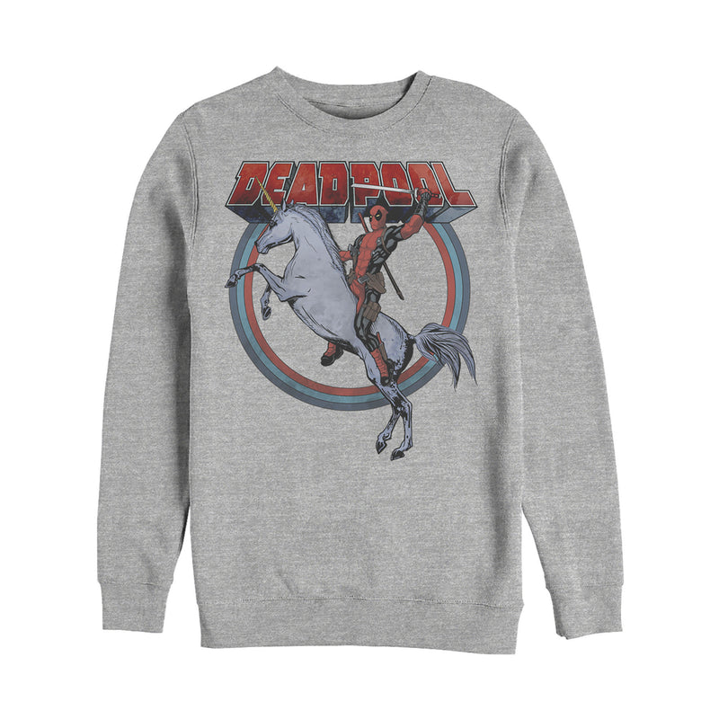 Men's Marvel Deadpool Rides Unicorn Sweatshirt