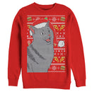 Women's Lost Gods Ugly Christmas Food Cat Sweatshirt