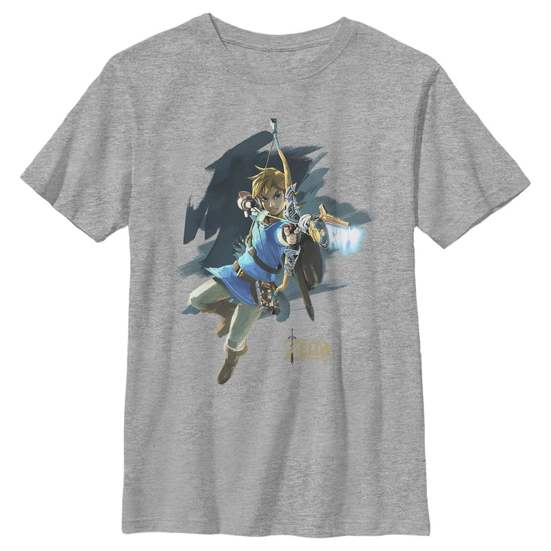 Boy's Nintendo Zelda Link Bow and Arrow Jump T-Shirt