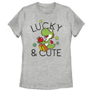 Women's Nintendo Super Mario Yoshi St. Patrick's Lucky and Cute T-Shirt