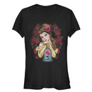 Junior's Beauty and the Beast Belle Rose Wreath T-Shirt