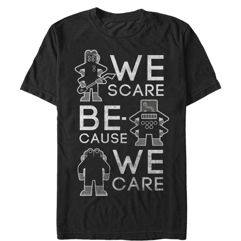 Men's Monsters Inc Scare Because We Care T-Shirt