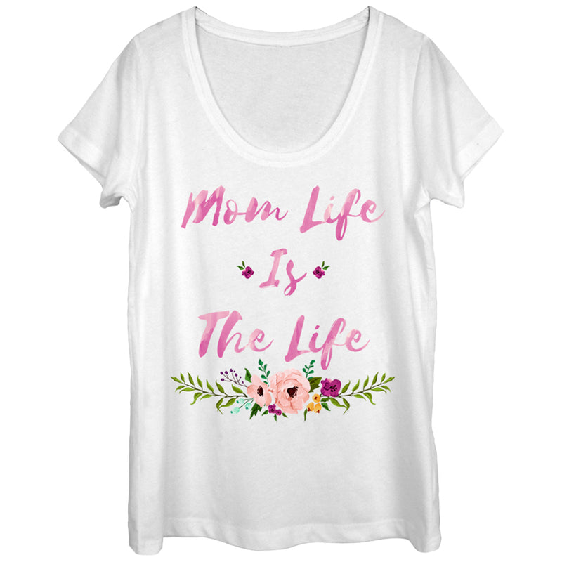 Women's CHIN UP Mom Life is the Life Scoop Neck
