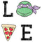 Junior's Teenage Mutant Ninja Turtles Distressed Pizza Love Raphael T-Shirt