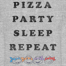 Junior's Teenage Mutant Ninja Turtles Distressed Pizza Party Sleep Repeat T-Shirt