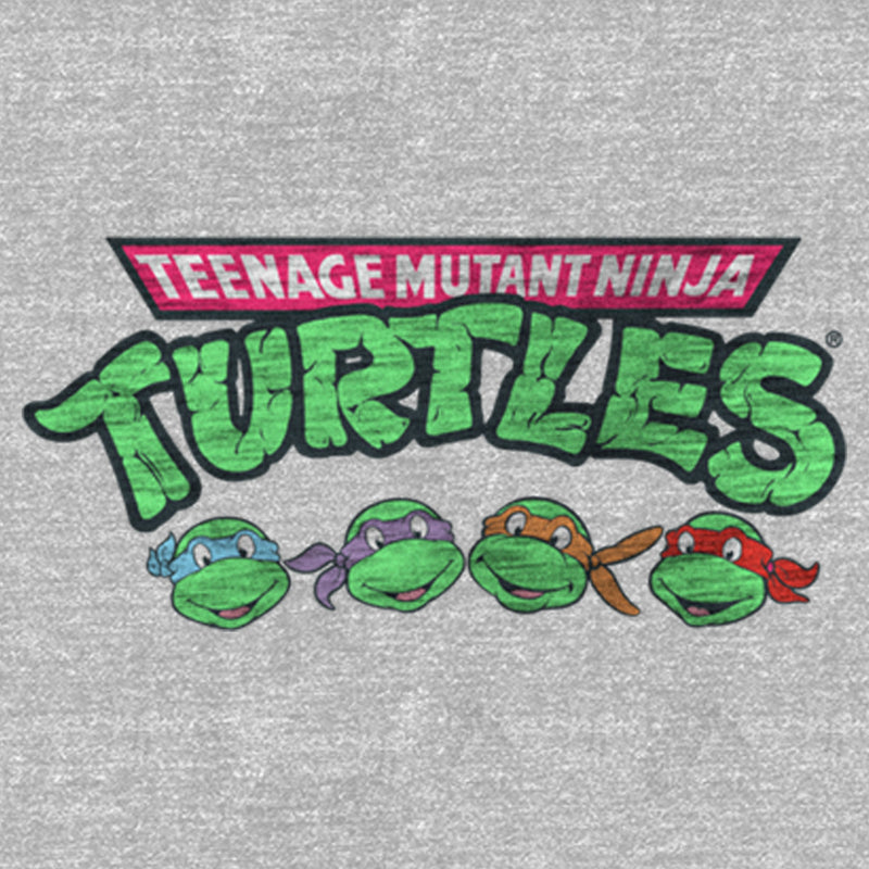 Girl's Teenage Mutant Ninja Turtles Distressed Character Lineup T-Shirt