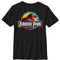 Boy's Jurassic Park Groovy Tie-Dye Logo T-Shirt