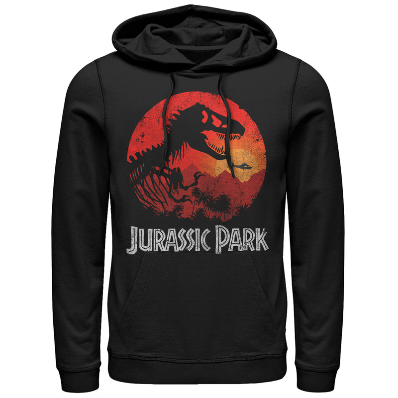 Men's Jurassic Park Skeleton Desert Logo Pull Over Hoodie