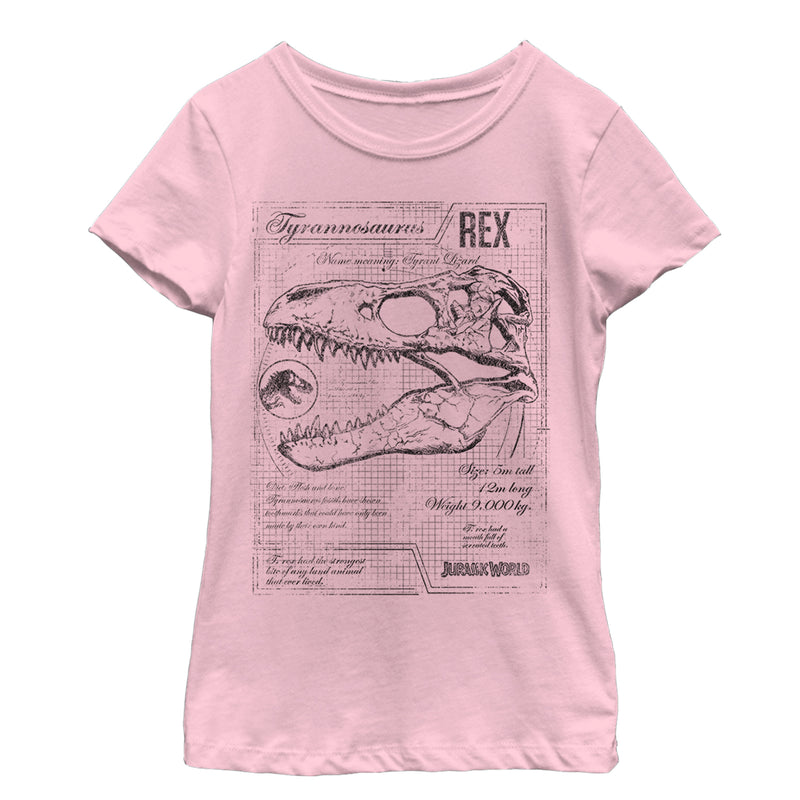Girl's Jurassic World: Fallen Kingdom T. Rex Schematics T-Shirt