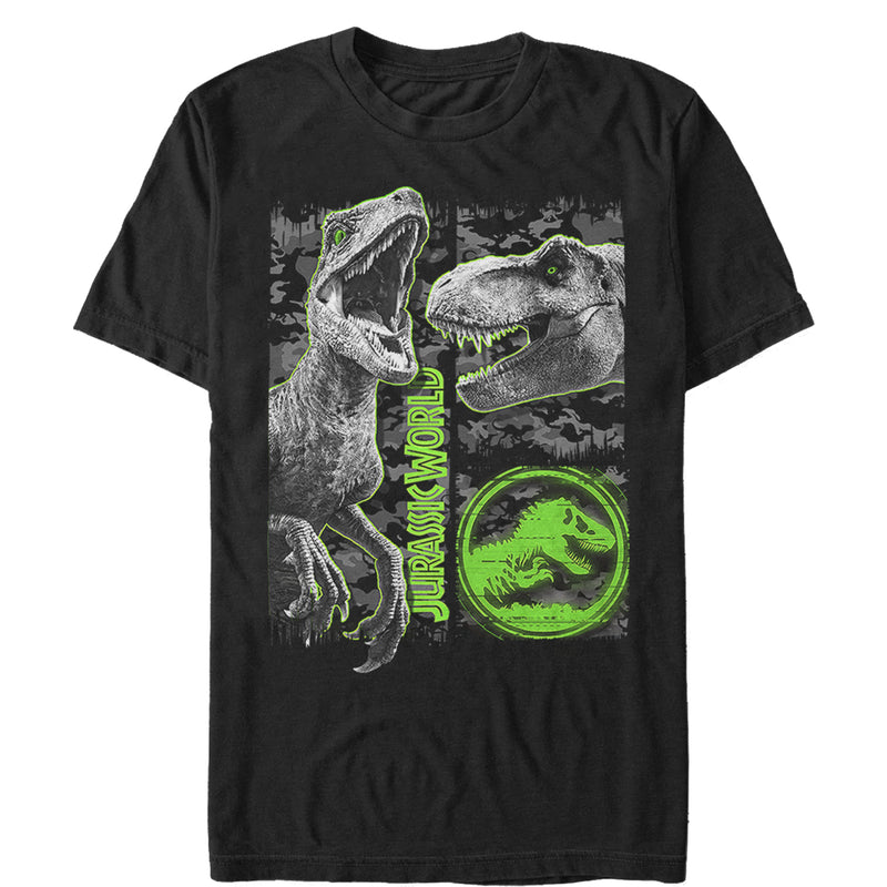 Men's Jurassic World: Fallen Kingdom Camo Print Dinosaurs T-Shirt