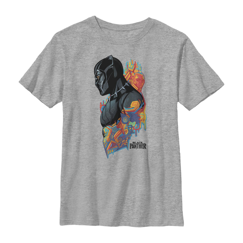 Boy's Marvel Black Panther 2018 Artistic Pattern T-Shirt