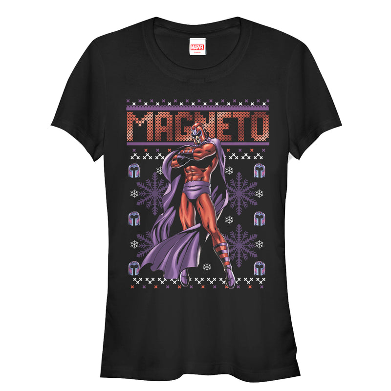 Junior's Marvel Ugly Christmas X-Men Magneto T-Shirt