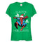 Junior's Marvel Christmas Holly Spider-Man T-Shirt