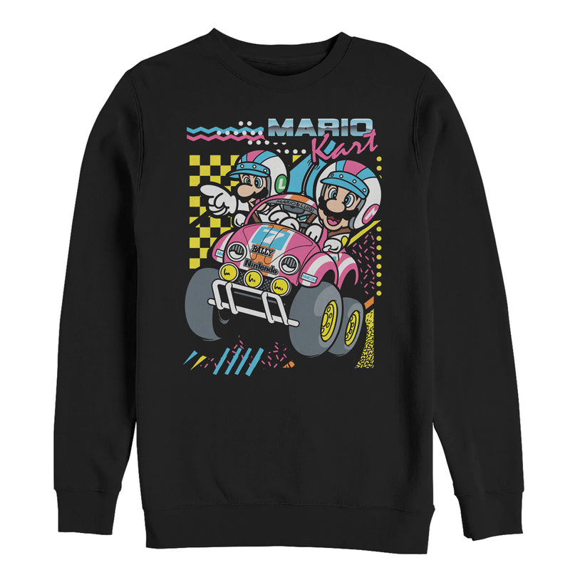 Men's Nintendo Mario Kart 90's Art Sweatshirt