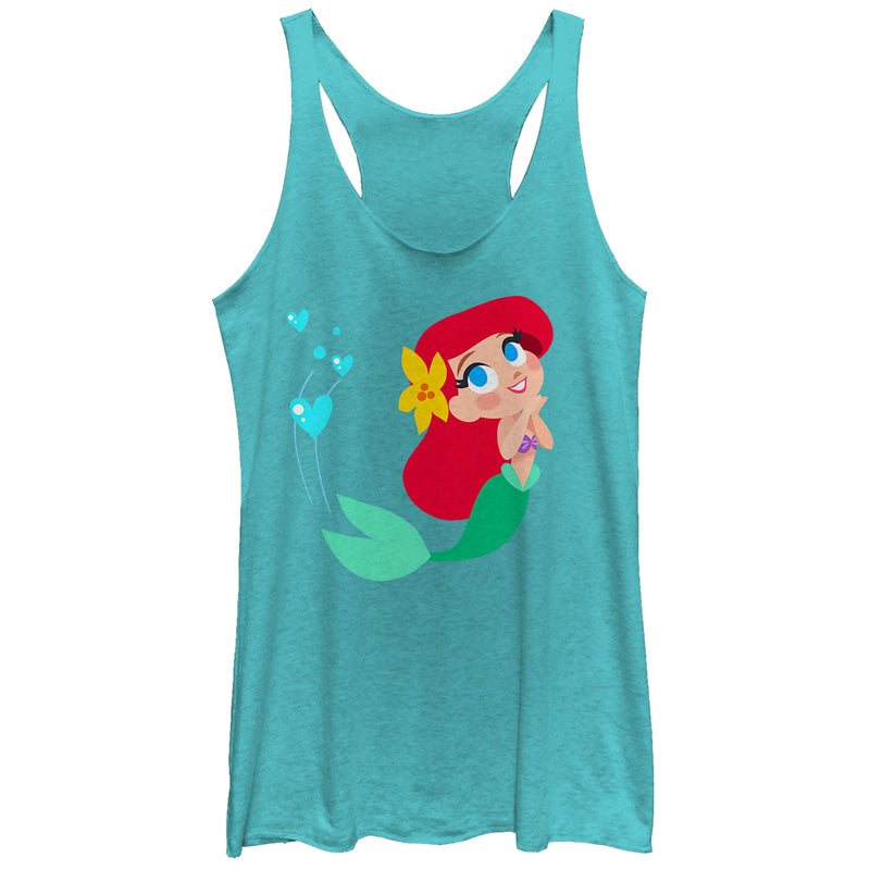 Women's The Little Mermaid Ariel Love Racerback Tank Top
