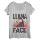 Women's The Emperor's New Groove Llama Face Scoop Neck