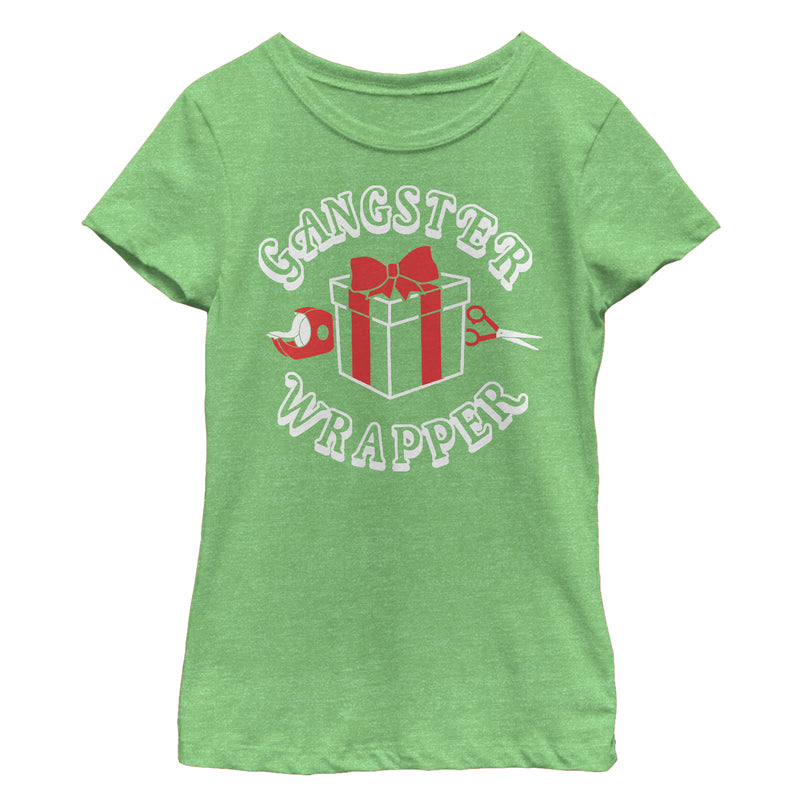 Girl's Lost Gods Christmas Gangster Wrapper T-Shirt